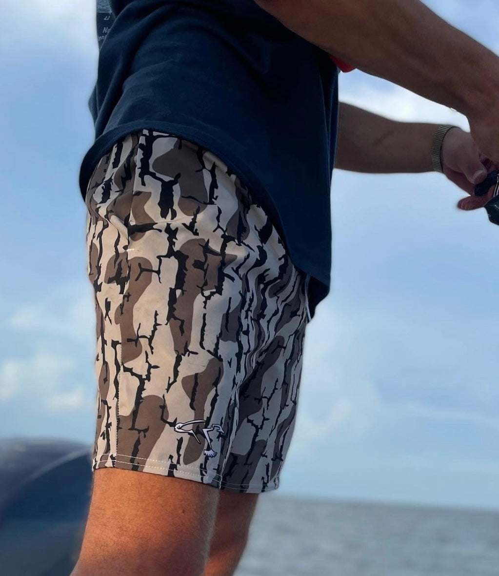 Duck Camo Swim Shorts, Waterfowl Lifestyle Apparel.